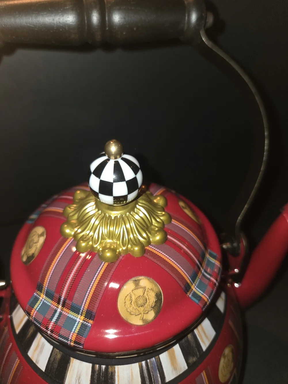 Mackenzie Childs 2 Qt. Kilted Tea Kettle